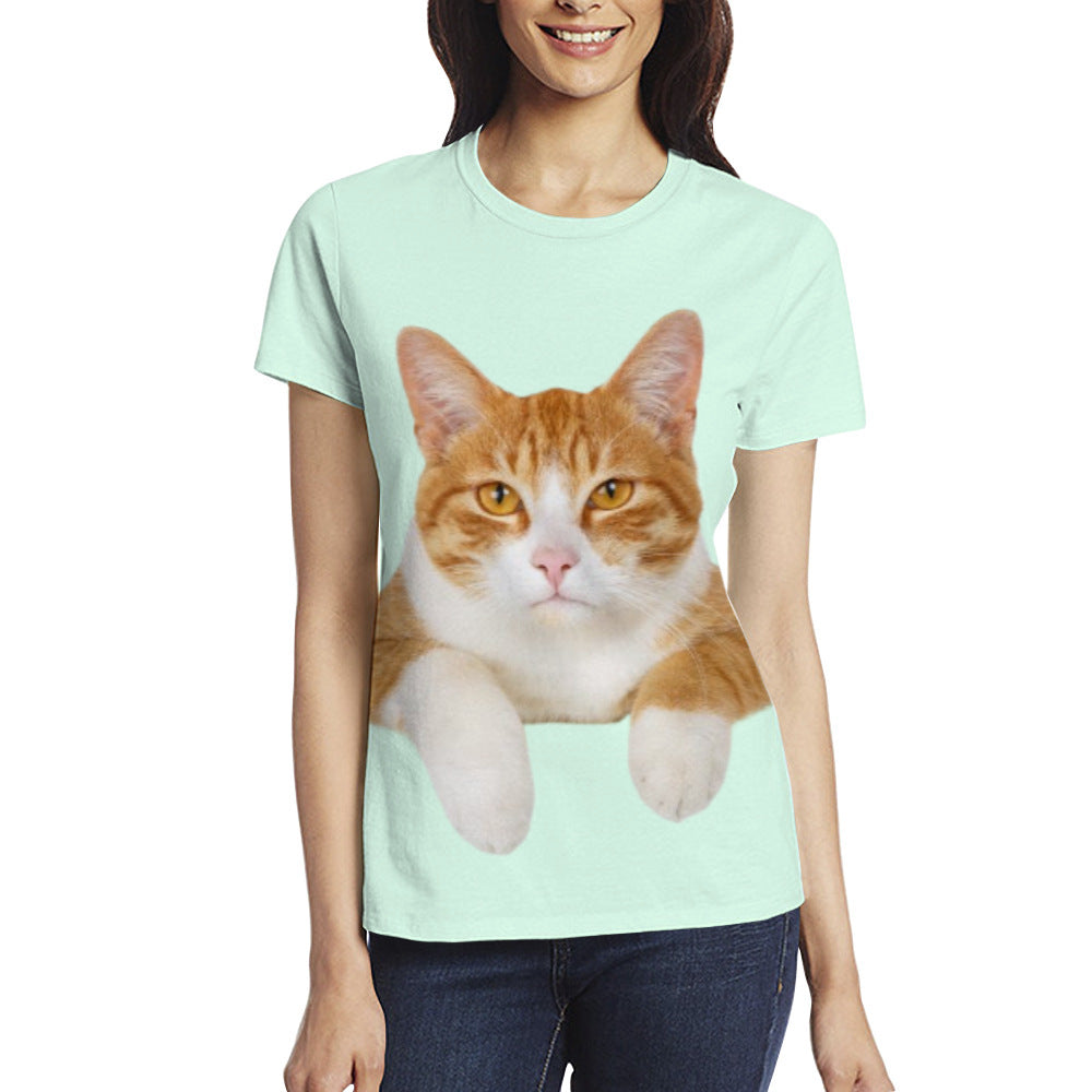 Custom 3D-Printed Short-Sleeve Tee – Fresh, Sweet & Girly Design
