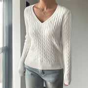 All-match Woolen Long-sleeved Top Sweater for Women