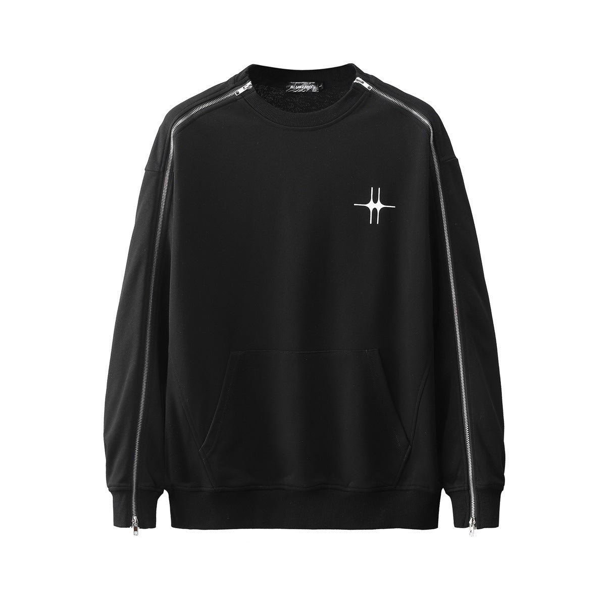 Letter Print Zipper Pullover Sweatshirt