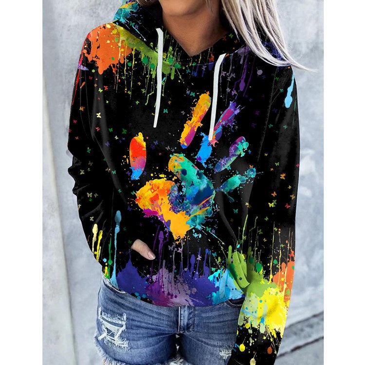 Unisex Graffiti Pullover Hoodie Streetwear Sweatshirt
