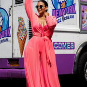 Plus Size Sheer Mesh Jumpsuit Sexy Clubwear
