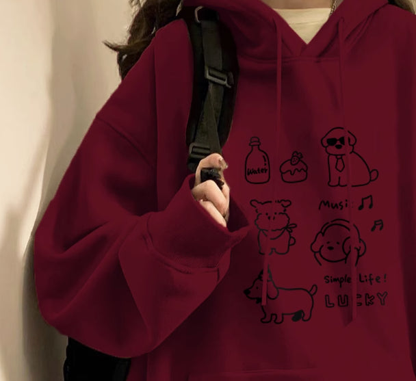 Plus Cashmere Slimming Women's Winter Hoodie