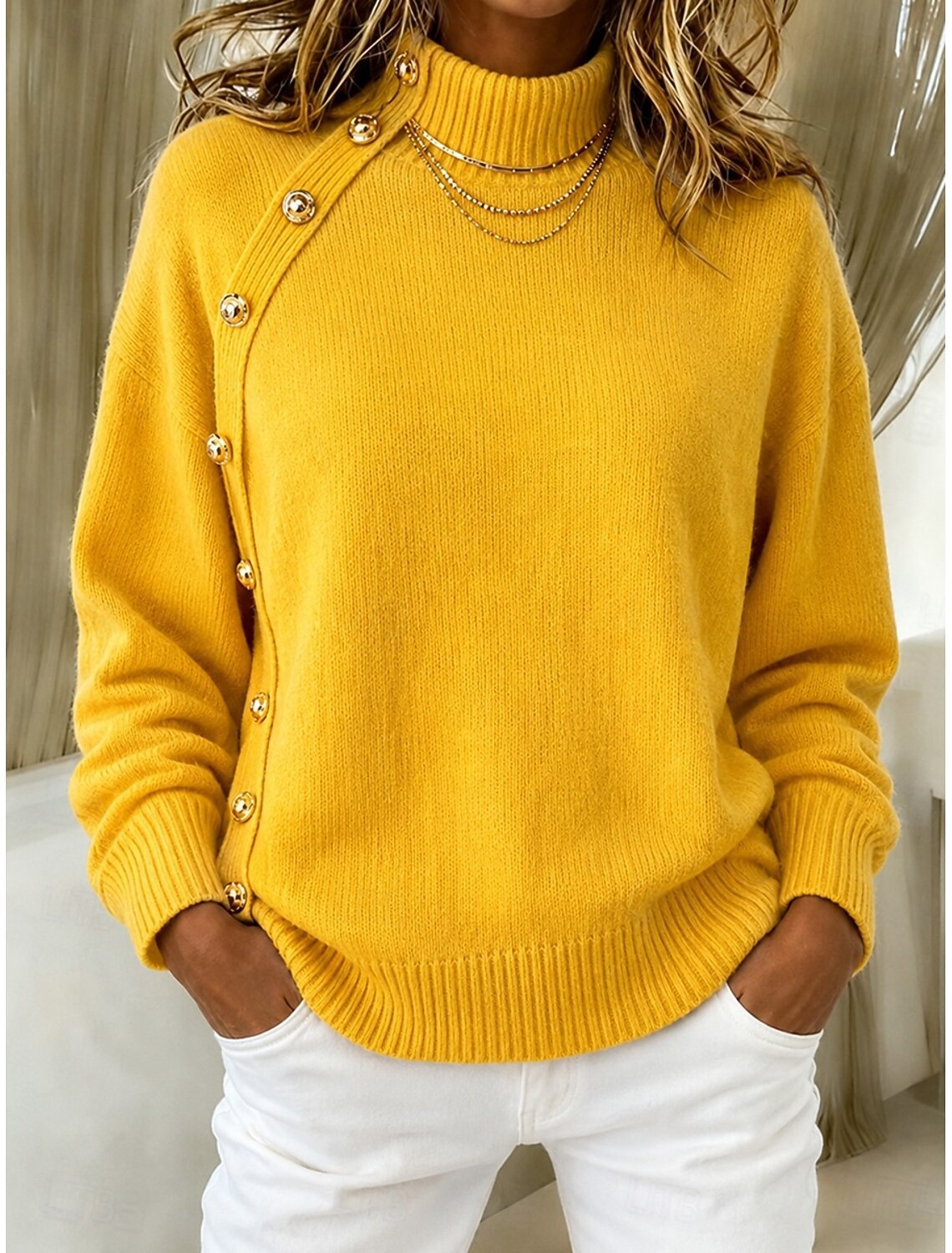 Women's Fashionable Casual Knitted Sweater
