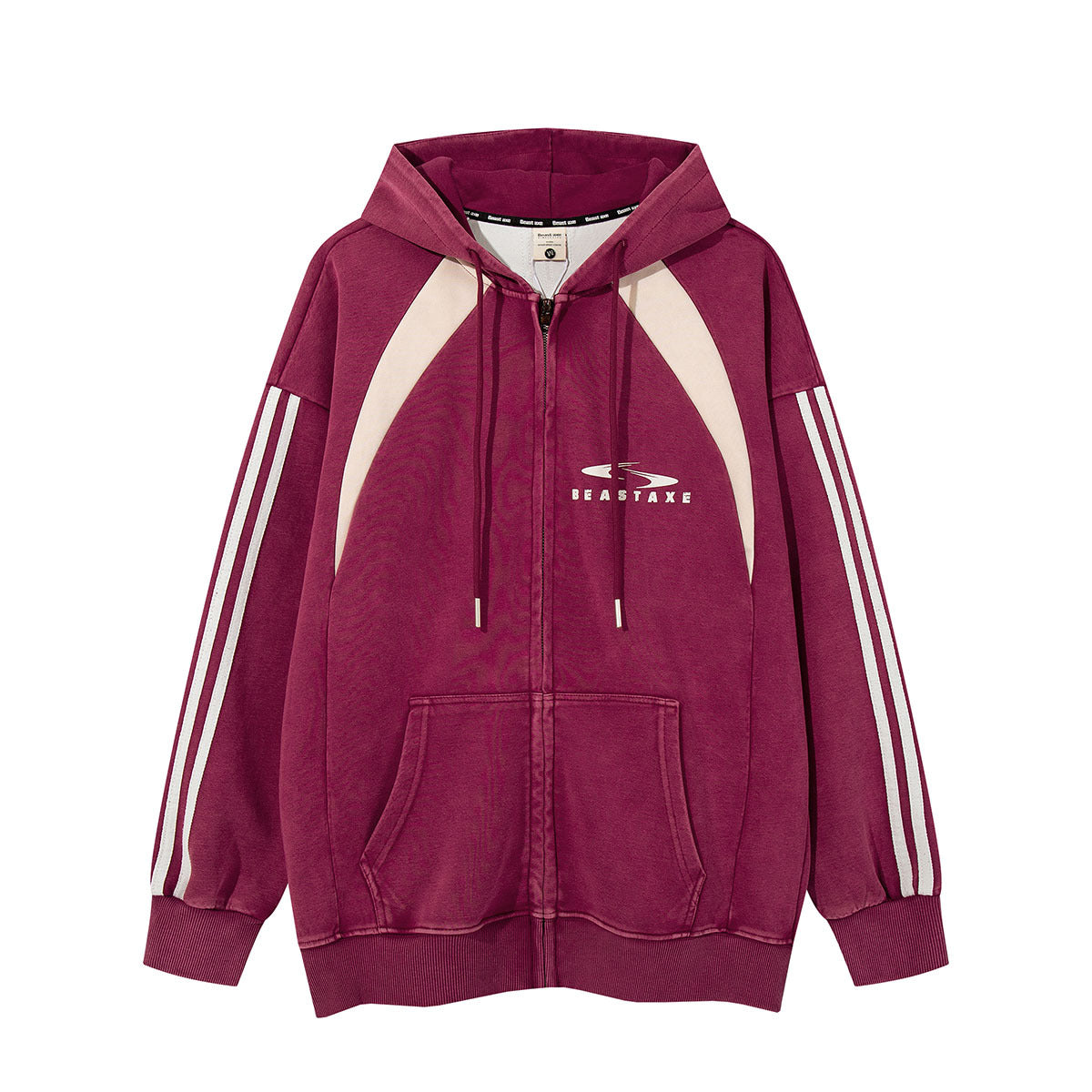 American Flag Striped Patchwork Casual Pullover Hoodie