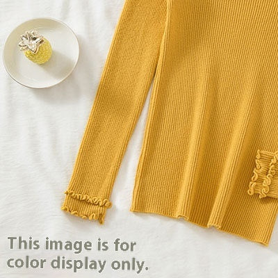 Women's Half Turtleneck Sweater Long Sleeve Pullover Bottoming Shirt