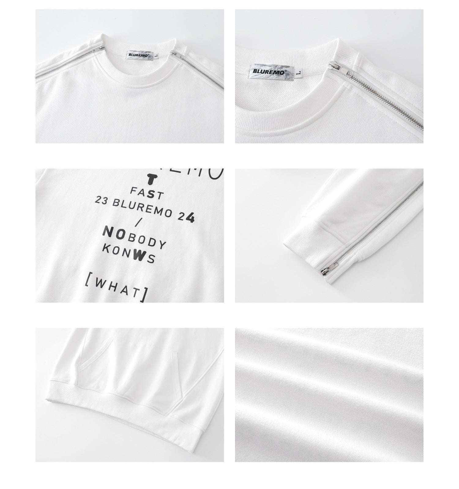Letter Print Zipper Pullover Sweatshirt