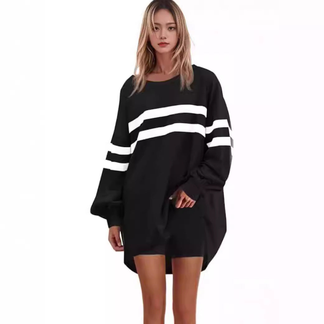 Cozy Round Neck Loose Pullover Sweater for Women