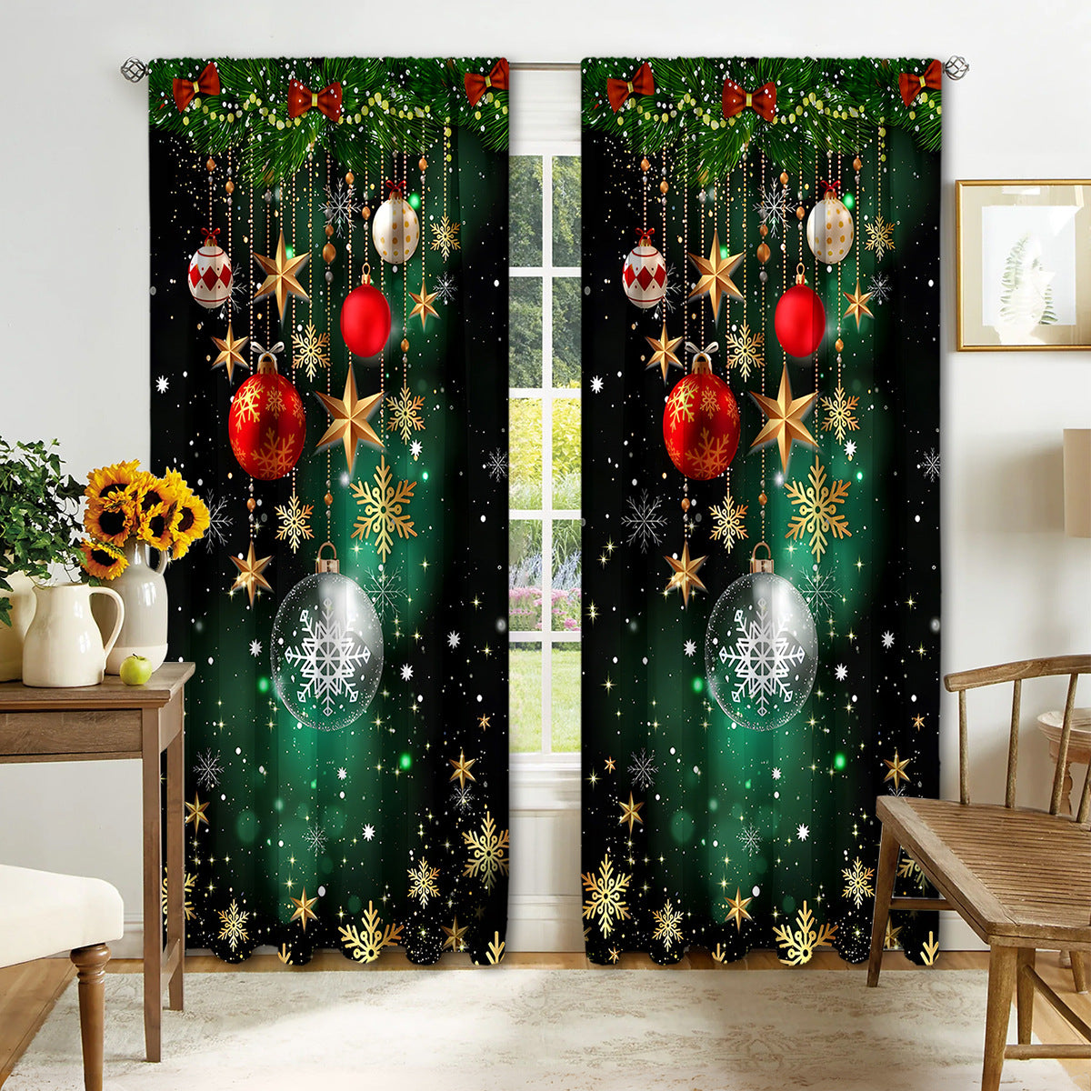 Digital Printed Christmas Curtains