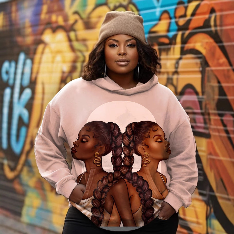 Women's Casual Printed Autumn Winter Hoodie