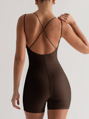 Women's Home Outdoor Slim-fit Jumpsuit With Straps