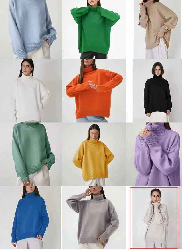 Fallwinter Loose Knit Versatile Classic New-style Womens Sweater