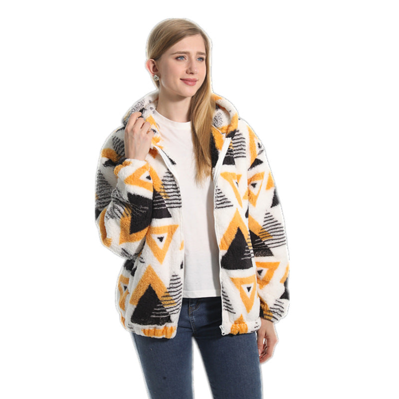 Women's Fleece-Lined Thick Hooded Jacket