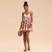 Floral Strap Jumpsuit Casual Resort Romper