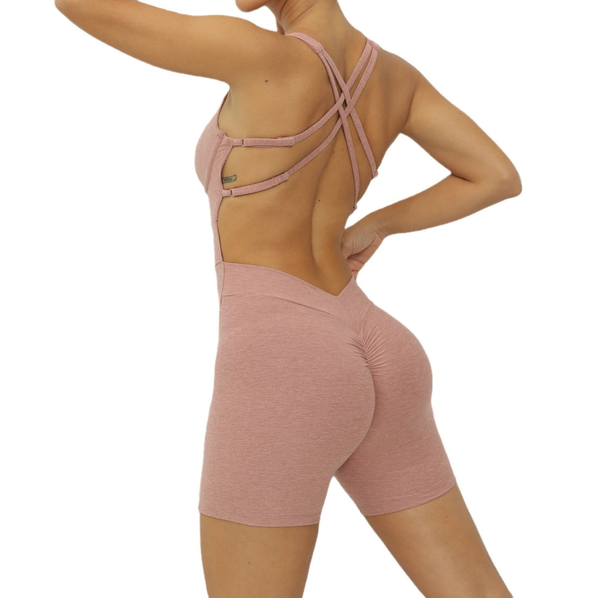Seamless Yoga Romper with Belly Shaping & Hip Lift