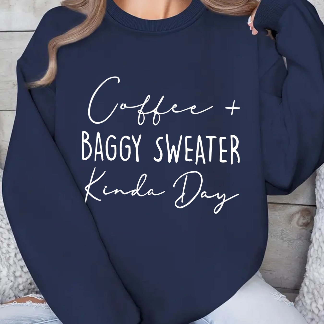 Plus Size Animal Print Round Neck Sweatshirt – Autumn/Winter Western Style