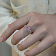 Elegant Pink Zircon Ring