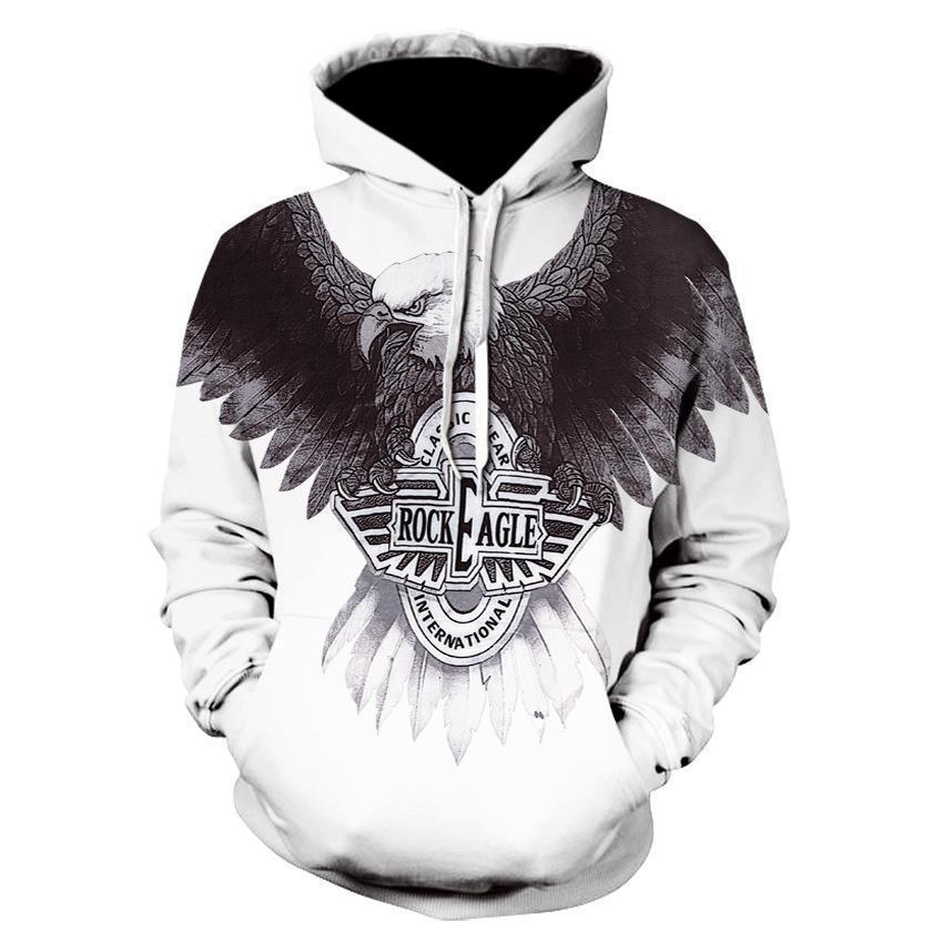 Women's 3D Print Hooded Pocket Pullover Sweatshirt