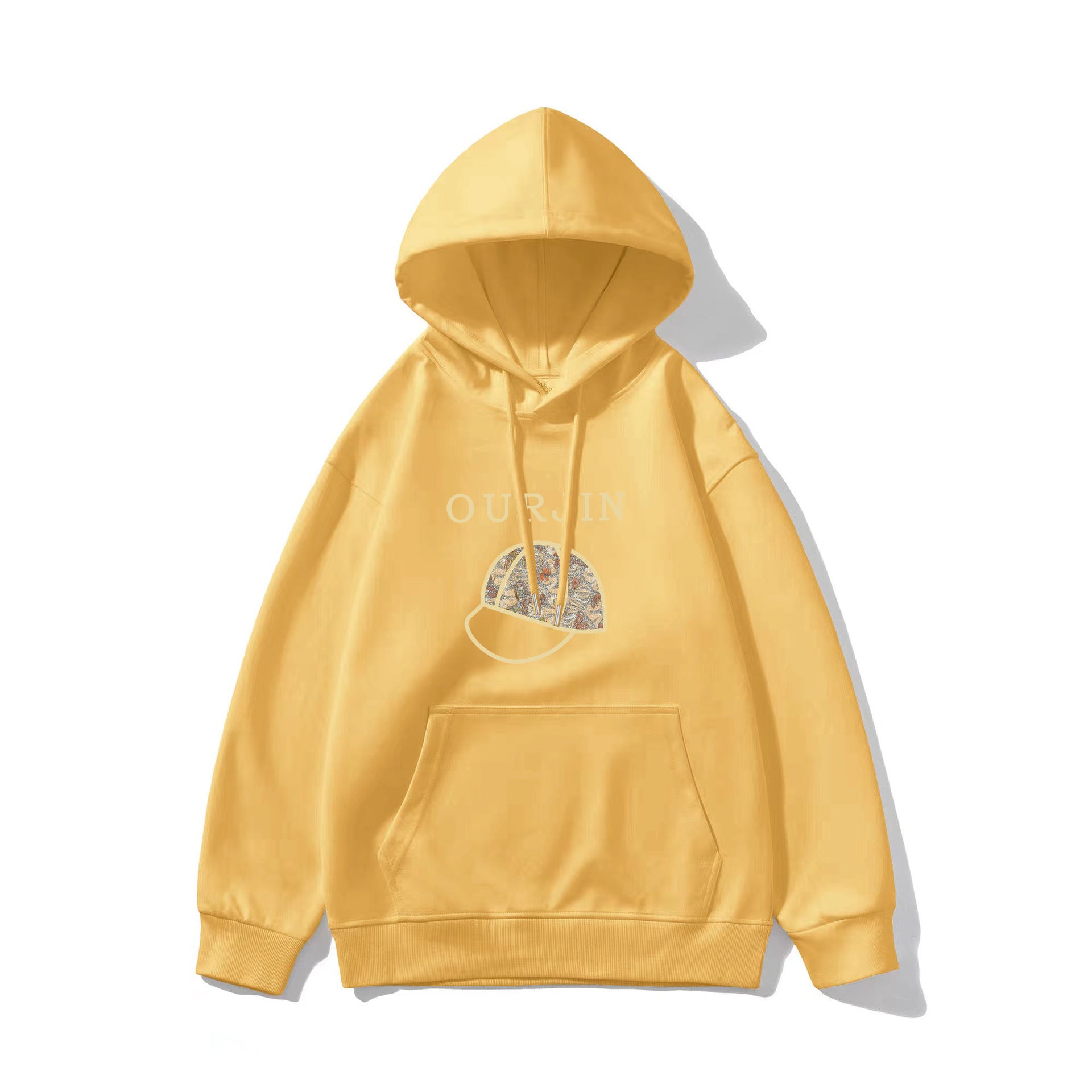Fleece-Lined Cute Anime Print Winter Hoodie