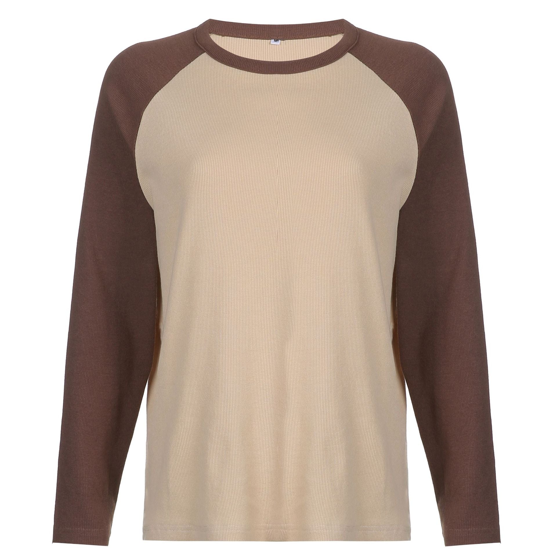 Women's Loose Casual Round Neck Long-Sleeve Pullover Top