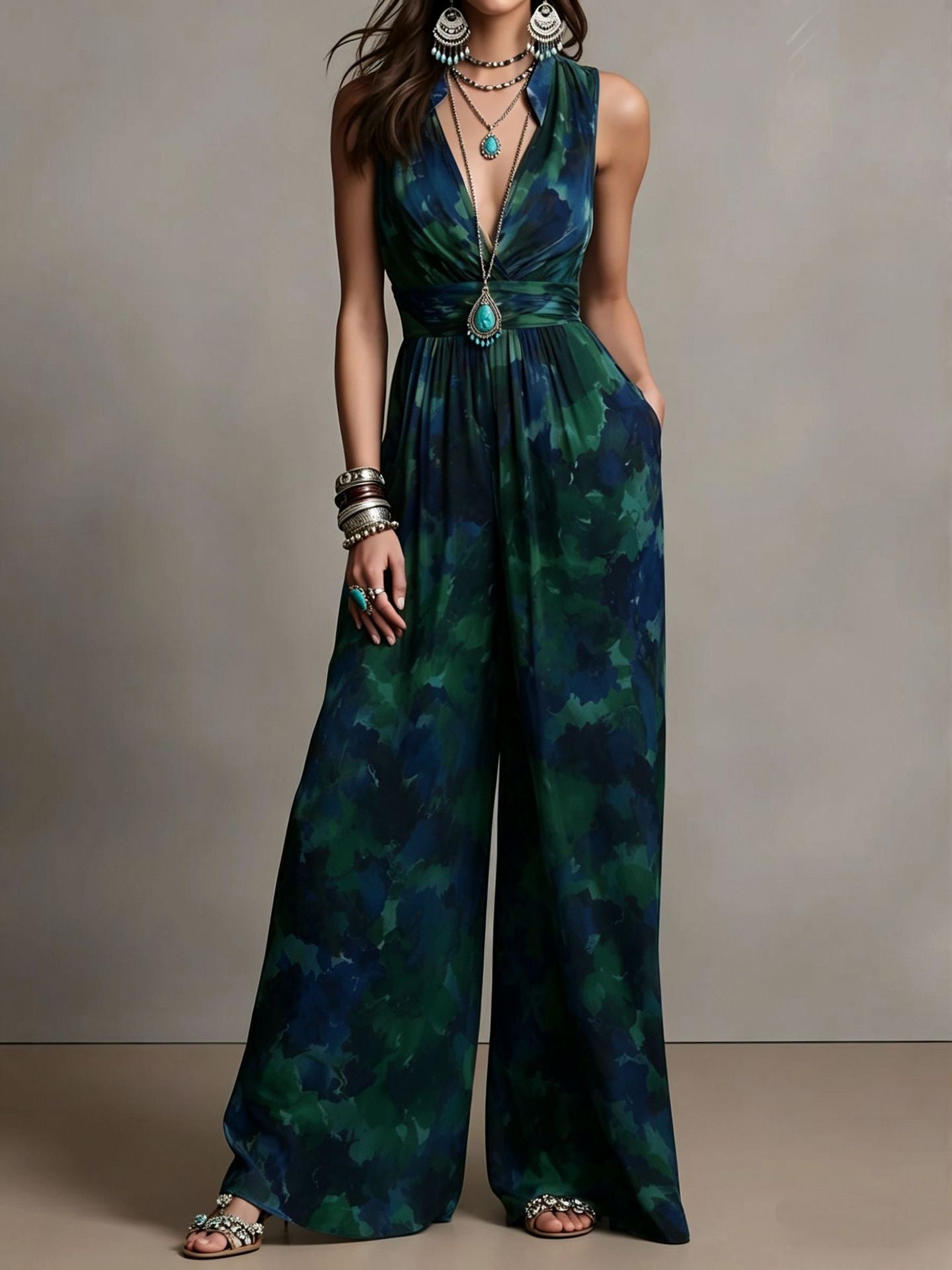 Womens New Fashion Waist-Cinching Jumpsuit
