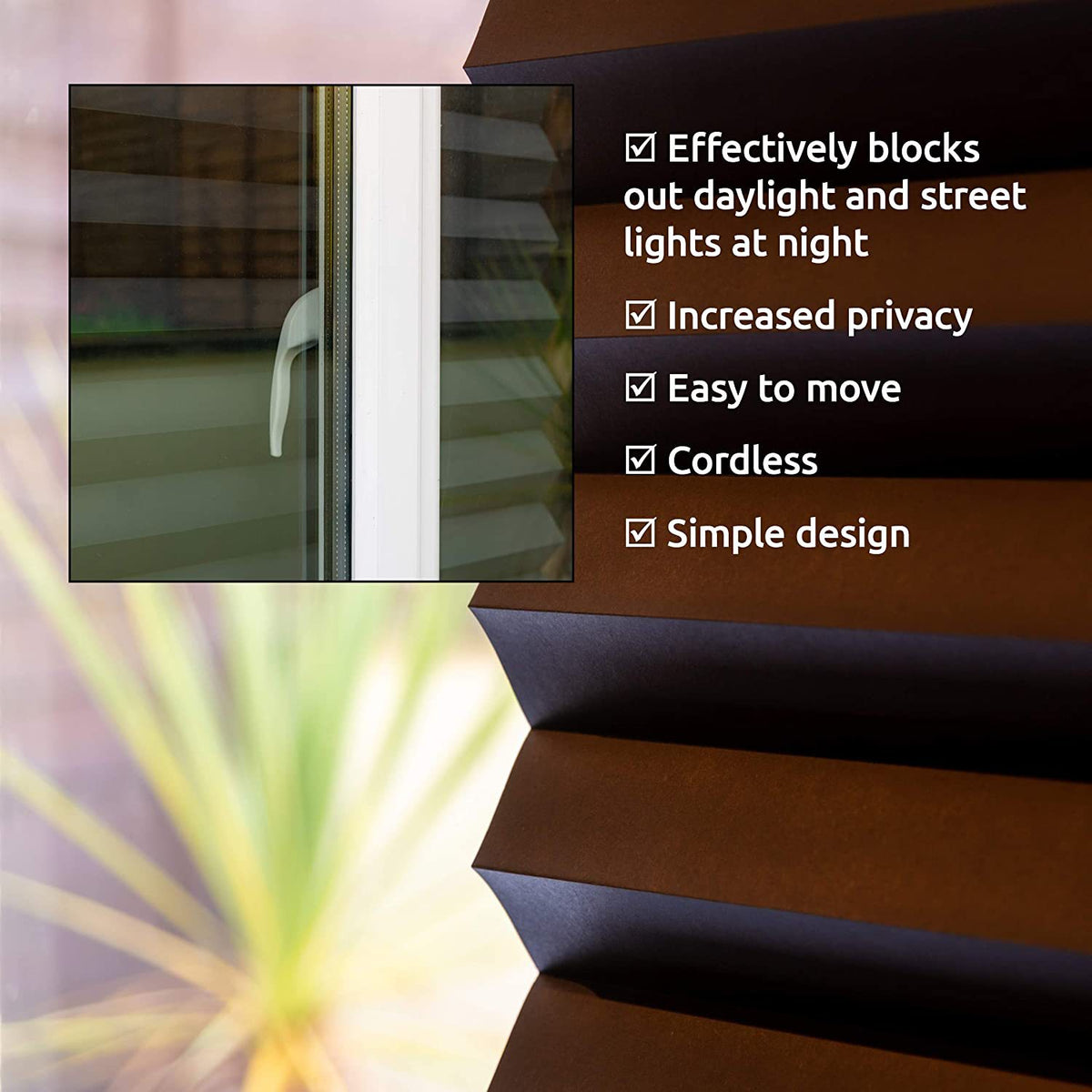 Full Shading Curtain Self-adhesive Pleated Shades Punch-free Adhesive Roller Shutter