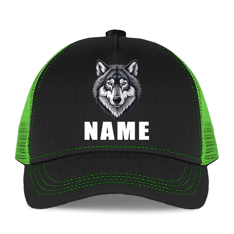 Custom Cartoon Wolf Baseball Cap for Kids with Adjustable Fit