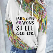 Girls Cute Printed Hooded Sweater Cozy Fall Winter Pullover