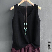 Loose Summer Knit Vest – Lightweight Women’s T‑Shirt Top