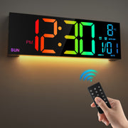 16.5 inch Digital Wall Clock with Remote and RGB Lighting