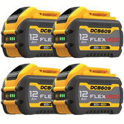 4Pack/ 2Pack/ 1Pack 12.0Ah 20V/60V Replacement for Dewalt 60V Flex-Volt MAX Battery DCB606 DCB609 DCB612 for Dewalt 20V/60V Cordless Power Tools