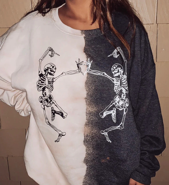 Colorblock Loose Women's Trendy Streetwear Hoodie