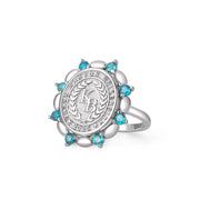 Birthstone Custom Engraved Copper Ring