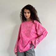 Women's Distressed Crew Neck Knit Sweater