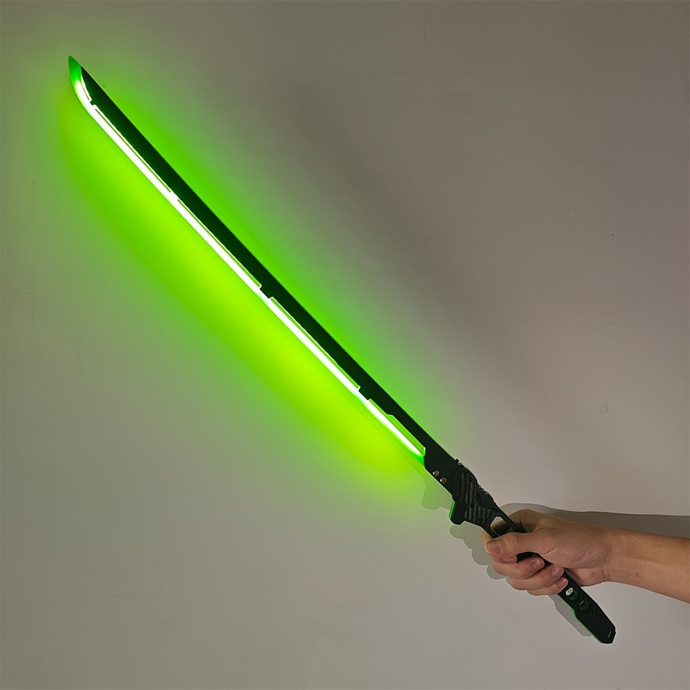 LED Cyber-Style Samurai Sword – 80 cm (31.5 in) Light-Up Prop for Cosplay, Masquerade and Halloween