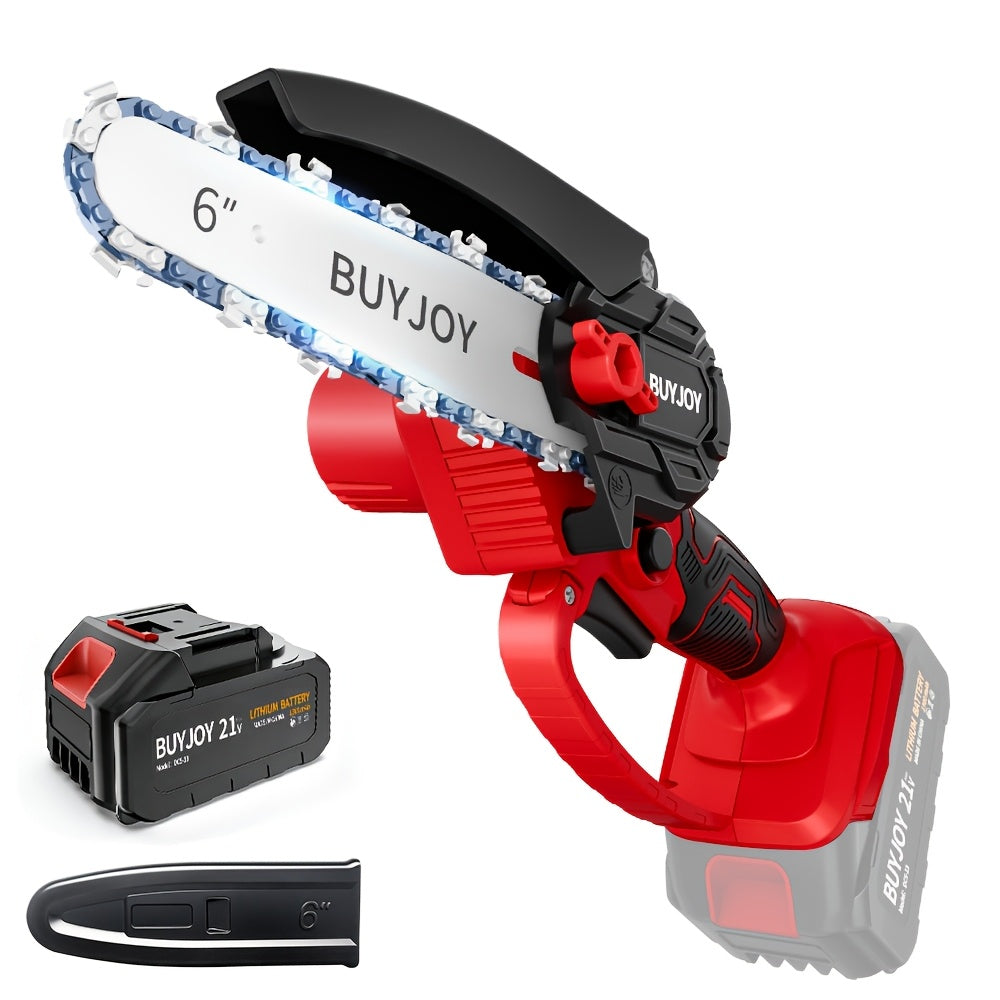 Mini Cordless Electric Pruning Chainsaw – Lightweight Handheld Saw with Splash Guard and Safety Lock