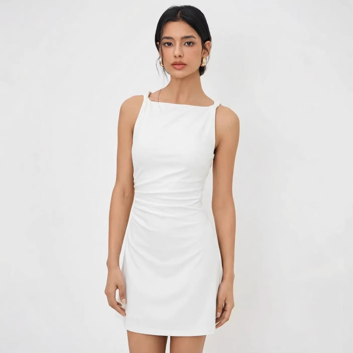 Summer Pleated Design Slimming Chic Short Skirt