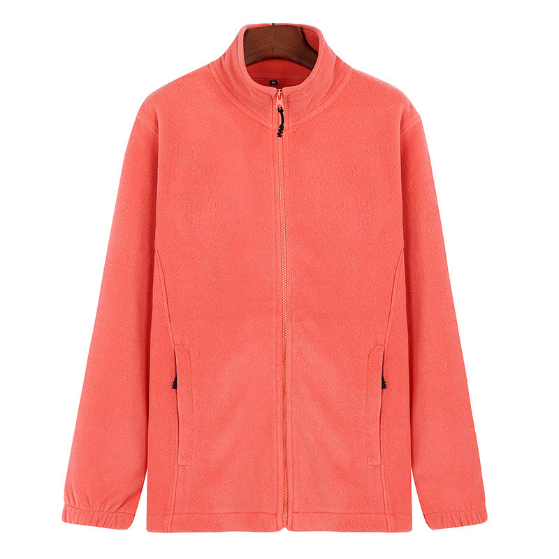 Warm Zip-Up Polar Fleece Winter Sports Sweater Coat
