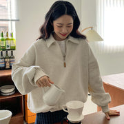 Cozy Long Sleeve Lazy Casual Sweatshirt