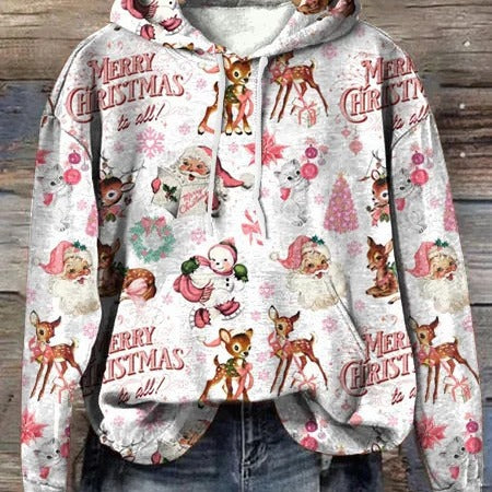 Women's 3D Printed Casual Hooded Jacket