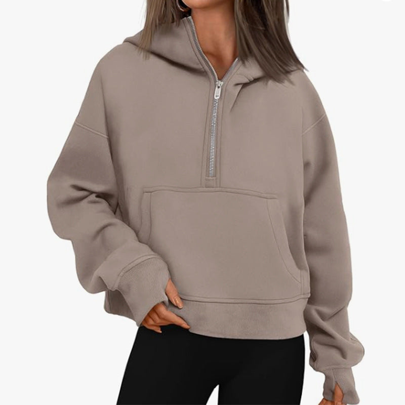 Cozy Oversized Zip-Up Hoodie for Fall & Winter