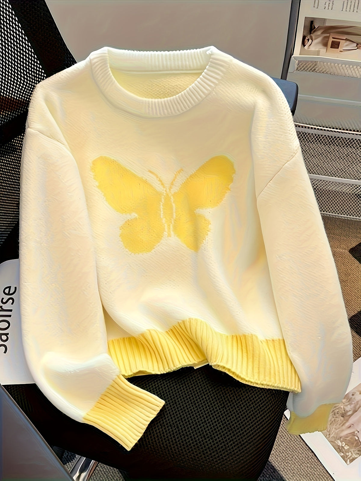 Knitted Sweater Women's Long-sleeved Top