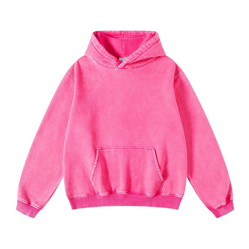 Women's Retro Fleece Lined Loose Hoodie