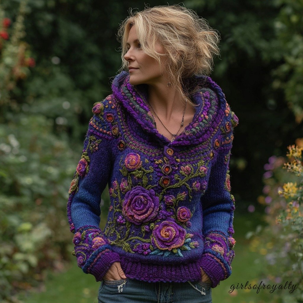 A Retro-style Sweater Adorned with Exquisite Classic Details