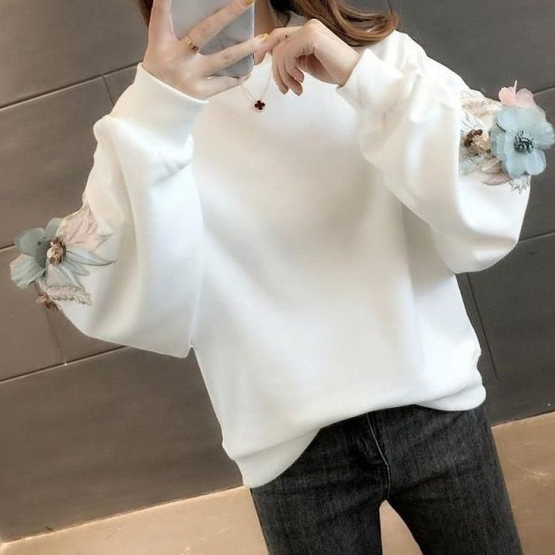 Women's Korean Version Of Loose Long-sleeved Large Size Jacket Female Tops Sweatshirt