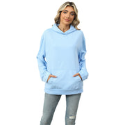 Casual Women's Pocket Hoodie - Cozy Long-Sleeve Sweatshirt