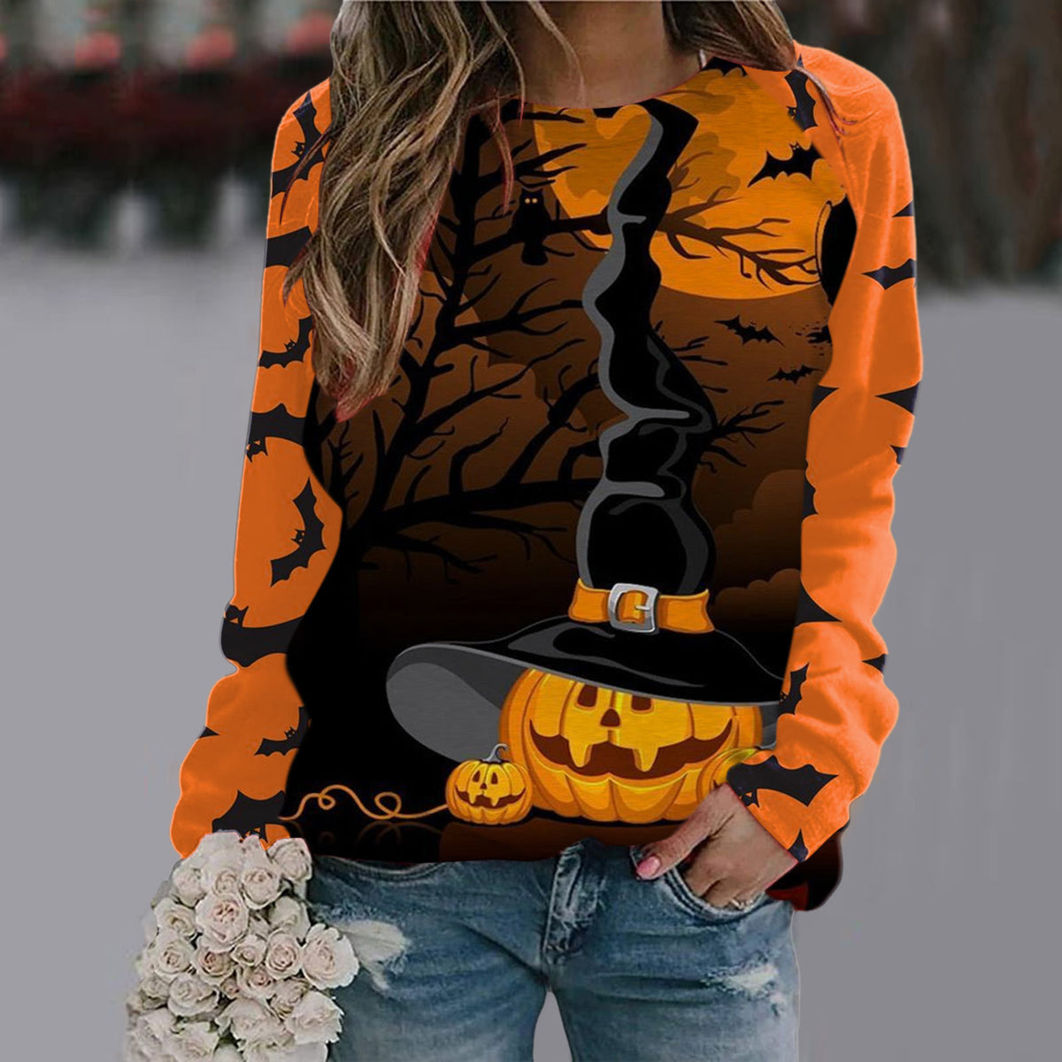Women's Trendy Printed Long Sleeve T-Shirt