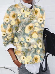 Chic 3D Polka Dot Round Neck Autumn & Winter Pullover Top