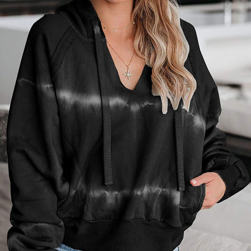 Tie-Dye Gradient Casual Hoodie for Women