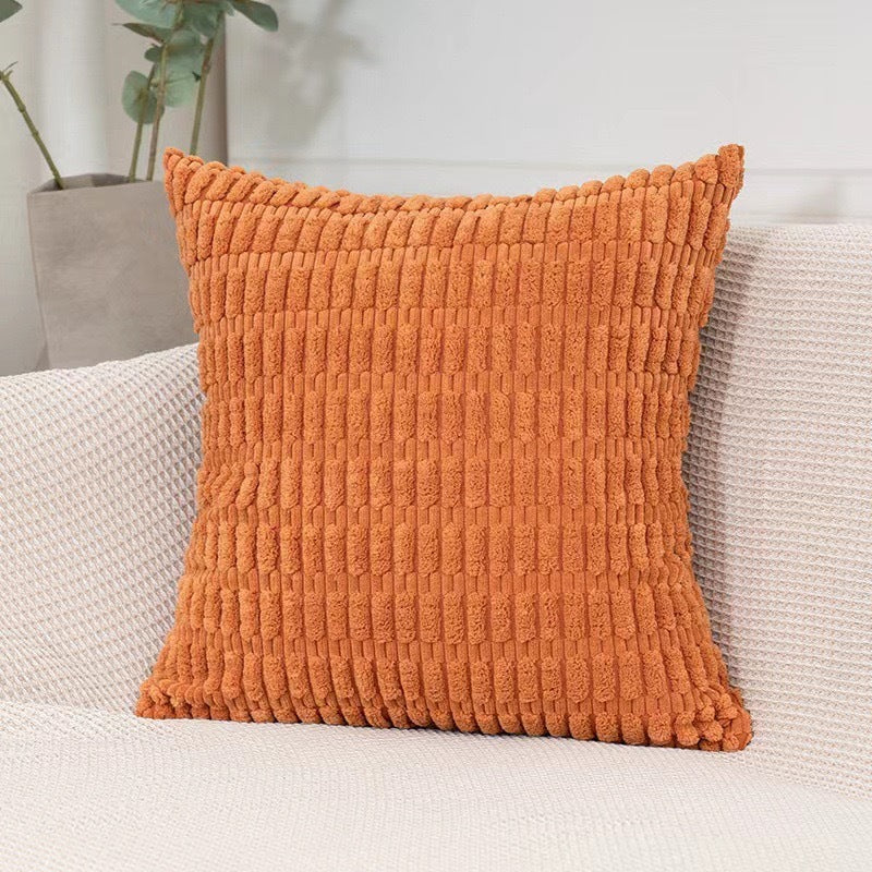 Modern Corduroy Sofa Cushion Cover - Wheat Grain Pattern