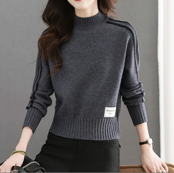 Short Sweater Women's Small Foreign Wool Bottoming Shirt Autumn and Winter